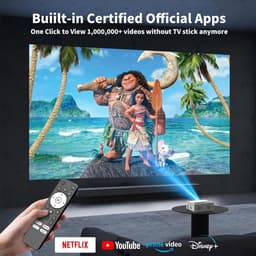 4K Beamer Smart Projector , officiële Netflix, native 1080p, elektrische focus, automatische trapeziumcorrectie, AKATUO home cinema projector, WiFi6 Bluetooth, videoprojector, bulletin, luidspreker voor — thumbnail 3