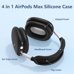 4-in-1 Siliconen Beschermhoes Set voor Hoofdtelefoon - Krasbestendig Accessoirepakket — thumbnail 3