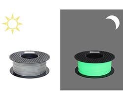 Glow in The Dark Green PETG Filament 1.75mm 1KG voor 3D Printing