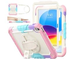 Schokbestendige iPad Case 11e/10e Generatie met 360° Draaibare Standaard en Handriem