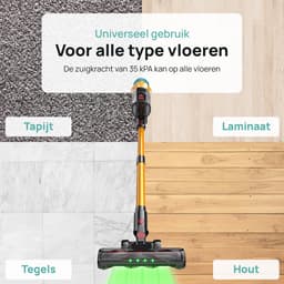 Avey S670 Steelstofzuiger Draadloos – 550W – 35Kpa Zuigkracht – 40 min Batterijduur – Zakloos – Lichtgewicht – LED Verlichting – 3 Snelheden – Kruimeldief – Voor Alle Vloeren & Dierenharen — thumbnail 5