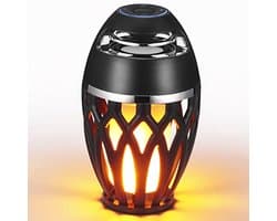 Draagbare Bluetooth luidspreker met LED-vlamlicht - Waterdicht en voor binnen en buiten