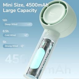 Draagbare vleugelloze mini-ventilator met 5 snelheden en 16 uur koeling — thumbnail 3