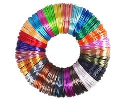 25 Kleuren Zijde Glanzende PLA Filament Monsterpakket voor 3D Printer en 3D Pen