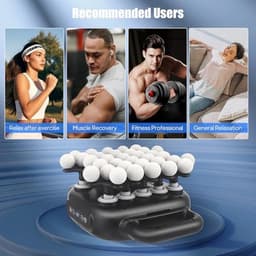 Professioneel massagepistool met 34 koppen, 2000 mAh accu, 9 massagemodi en 20 snelheden voor diepe ontspanning — thumbnail 2