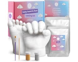 CHUCKLE - 3D Gipsafdrukset - Baby Hand & Voet - Goud & Zilver Verf