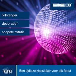 HQ-Power Set met discobal Ø 20 cm + 4W motor, roterende spiegelbol van reflecterend facetglas, 1.8-2.5 tpm, 5 kg draagvermogen, veilig ophangsysteem voor plafondmontage – Perfect voor dansvloeren, disco feesten, party decoratie, en lichteffecten — thumbnail 4