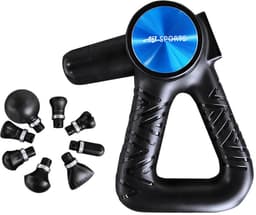 AJ-Sports Massage Gun PRO+ - Massage Pistool - Massage Apparaat - 8 opzetstukken - Inclusief Koffer - Zwart - Draadloos - Krachtig — thumbnail 2
