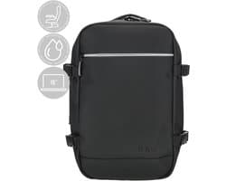 Enrico Benetti Underseater rugzak - Waterproof Cabin Rugzak - Onder de stoel bagage – Ryanair Reistas – 15 inch laptop handbagage – Cabin rugzak 25x20x40cm – 20L - 56010 – Zwart