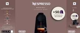 Delonghi nespresso essenza mini bundle + 50 Capsules — thumbnail 2