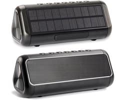 Draagbare Bluetooth Speaker op Zonne-energie 12W - Waterdicht IPX5 - 50+ Uur Speeltijd - Powerbank Functie
