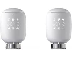 2 Stuks Slimme Radiator Thermostaat - WiFi App Bediening voor Slim Verwarming Systeem