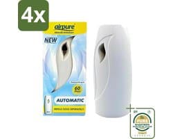 Airpure - Luchtverfrisser - Freshmatic - Automatische Luchtverfrisser - Continue Geurverspreiding - 1 Luchtverfrisser - Voordeelverpakking - 4 stuks - Automatische geur - Continue geur
