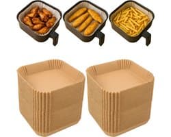 Papieren Inzetvellen voor Airfryer – 300 stuks – 20×20 cm