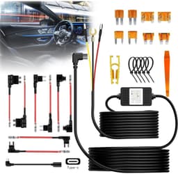 Gsedaox-Dashcam Hardwire Kit-12-24V la Type-C 5V/2A-3.5mMultisize Hardware Kit Dashcam voor auto-Accustroom - Constante Voedin — thumbnail 1