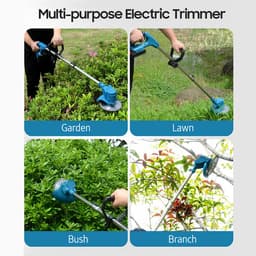 Grasmaaier - Mechanische Apparatuur - Verstelbare handgehouden - met 5 plastic messen - twee 1500 mAh lithium-ion accu's en één oplader — thumbnail 2