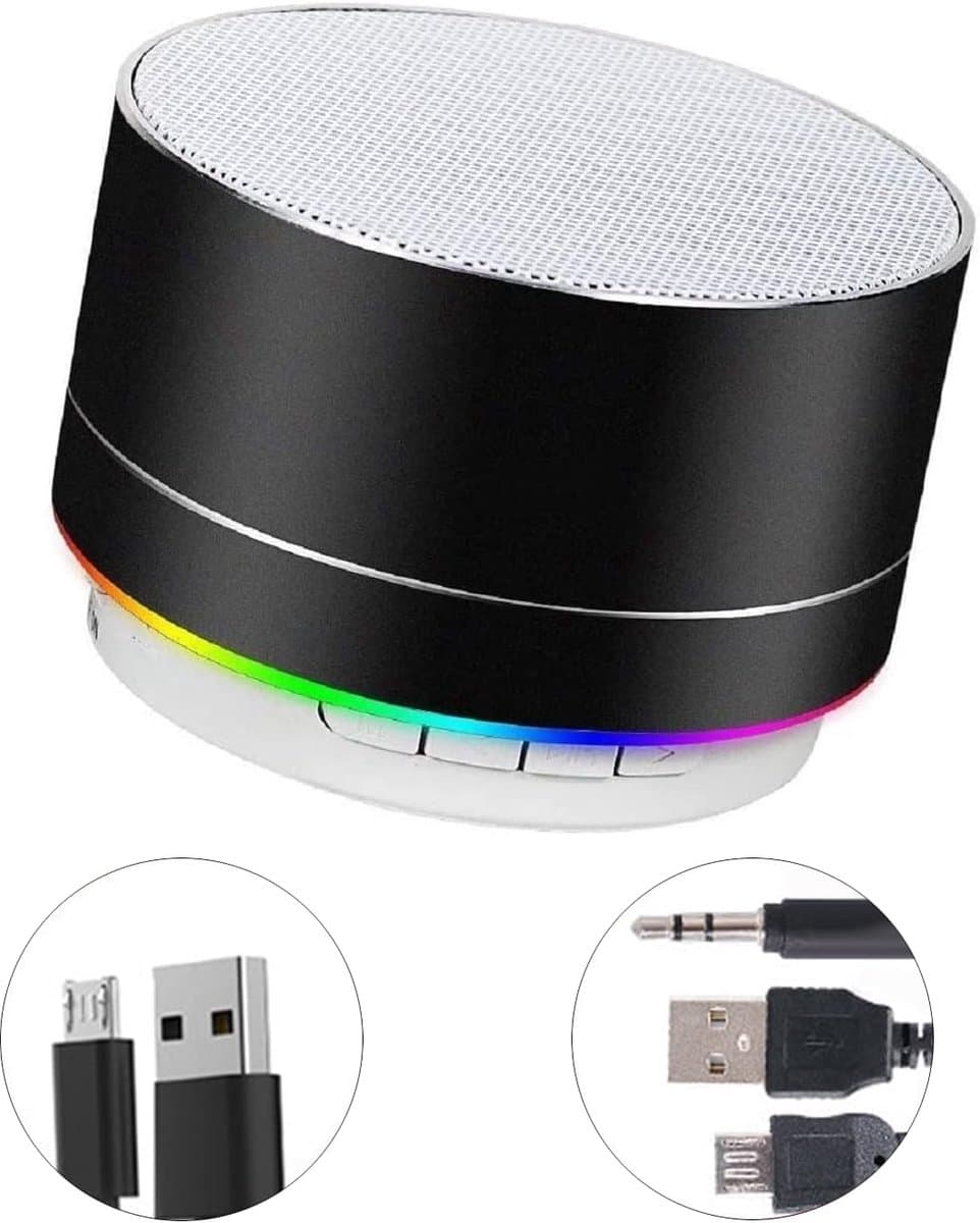Draagbare Bluetooth Luidspreker Mini Stereo Bas Luidspreker Trompet Licht Draadloos Ondersteunt LED FM USB Micro SD voor Computer Laptop Tablet Smartphone Thuis en Buiten Etc. — afbeelding 1