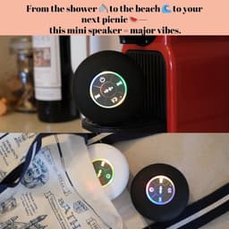 2-pack Bluetooth-doucheluidsprekers met LED - Draagbare draadloze miniluidsprekers met microfoon en zuignap, IPX4 waterdicht, Geschikt voor douche, reizen, zwembad, drijven op rivieren en buitenplezier (zwart) 4-niveau waterdicht — thumbnail 5