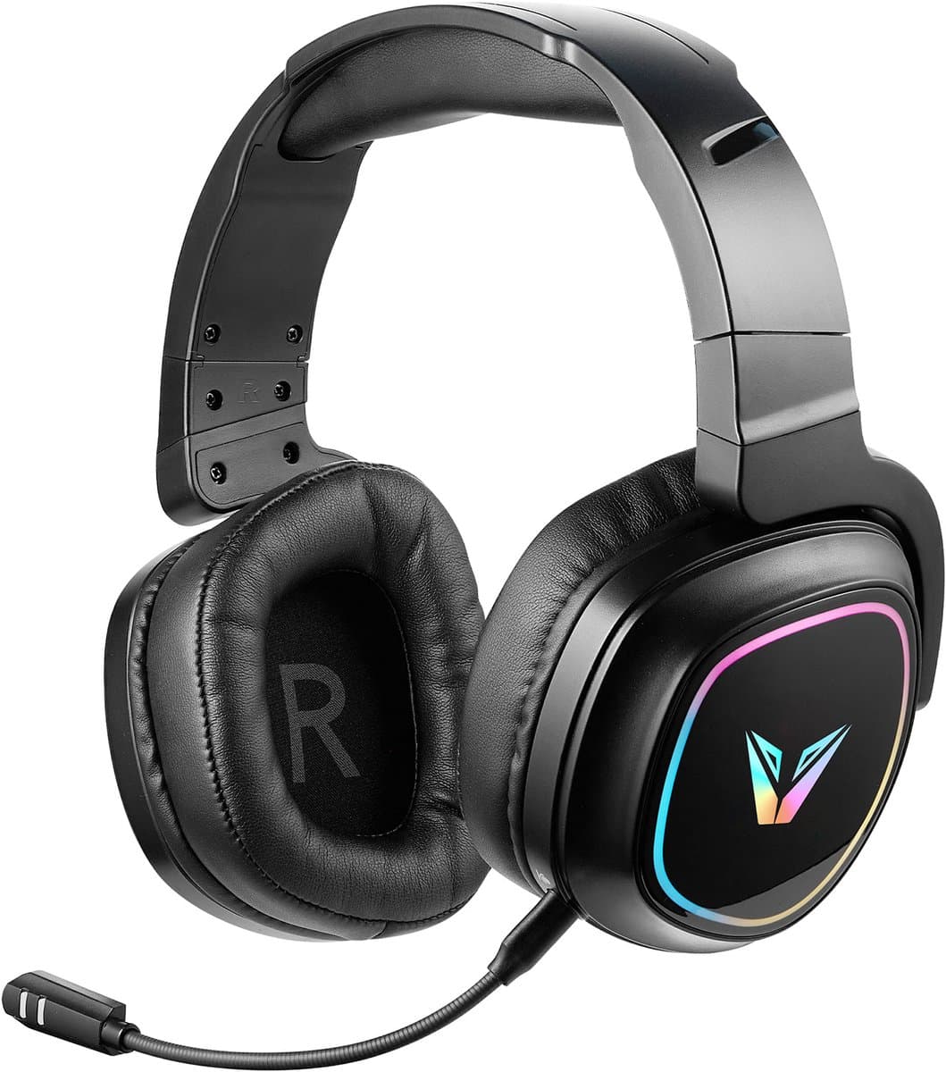 VX Gaming Stealth Draadloze Gaming Headset met Microfoon - RGB Verlichting - Bluetooth - 2.4GHz - Geschikt voor PC / PS4 / PS5 / Xbox / PC - Headset draadloos - Koptelefoon draadloos (VX-244-BK) — afbeelding 1