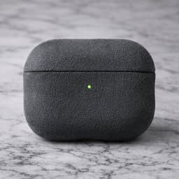 GoldStandard - Alcantara hoesje geschikt voor AirPods Pro 3 - Alcantara Airpods Case - Dark Grey — thumbnail 1