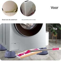 EXCITAT Schokabsorberende pads geschikt voor wasmachines - 4-pack - Universele rubberen basis - Antivibratie pads geschikt voor wasmachines en drogers — thumbnail 5