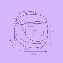 MMP® Multicooker - Multicookers - Rood - ‎35cm x 27cm x 27cm — thumbnail 9