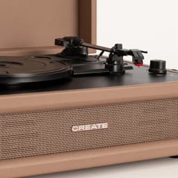 CREATE - Platenspeler Retro - Bluetooth, USB, SD, MicroSD en Mp3-recorder/speler - Mokka - RECORD PLAYER RETRO — thumbnail 2