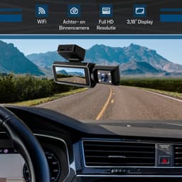 Tech Essentials A100 Dashcam - 1080P - Wifi - SD Kaart 64GB - Met Achteruitrijcamera - USB-C - Voor Auto Camera - Voor En Achter - Full HD - Parkeermodus - Nachtzicht — thumbnail 2