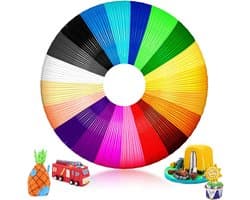 3D pen gloeidraad PCL - 20 kleuren, 10 meter per stuk - biologisch afbreekbaar, niet-toxisch filament voor 3D printpennen met lage temperatuur