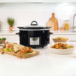 RVV® Slowcooker met timer - Slowcooker - Crockpot - Zwart - 31cm x 22cm x 30cm — thumbnail 6
