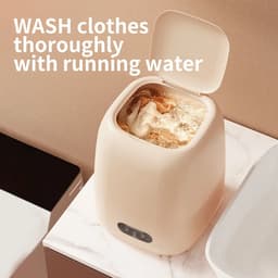 Kleine wasmachine, Geschikt voor het wassen van ondergoed en kinderkleding, mini volautomatische draagbare wasmachine met centrifugefunctie. — thumbnail 2