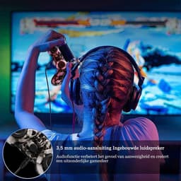Namajunas - Draadloze Controller geschikt voor PS4/Pro/Slim/PC - Bluetooth gamepad - Geschikt voor Playstation 4 -Zes-assige sensor - LED-lichtbalk en touchscreen-functionaliteit - Audio Jack Input - Gaming Accesoires — thumbnail 3