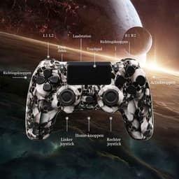 Namajunas - Draadloze Controller geschikt voor PS4/Pro/Slim/PC - Bluetooth gamepad - Geschikt voor Playstation 4 -Zes-assige sensor - LED-lichtbalk en touchscreen-functionaliteit - Audio Jack Input - Gaming Accesoires — thumbnail 5