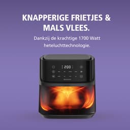 Brabantia Airfryer XXL - 7.6 liter - Digitaal Touchscreen - 8 Kookprogramma's - Tot 8 Personen - PFAS-Vrij - 80ºC tot 200ºC - 1700 Watt - BBEK1138 — thumbnail 4