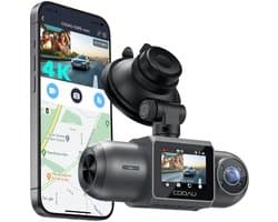 D30S Dashcam - Ultra 4K resolutie - 170 graden kijkhoek - Wifi - Gps - FullHD resolutie - Night vision - Parkeerbeveiliging - 1,5 inch Ips Lcd - dashcam voor auto - 170 + 150 graden kijkhoek - G Sensor - Loop opname - Full HD achter camera