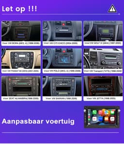 JUNSUN Android 15 Autoradio Geschikt voor VW Polo 9N Golf Jetta MK4 Passat T5 - Draadloos Carplay & Android Auto & Achteruitrijcamera - GPS-navigatiesysteem - Stuurwielbediening - Bluetooth - 7 Inch IPS TouchScreen - Wifi - RDS - Plug & Play — thumbnail 5