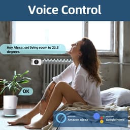 SALCAR Radiatorthermostaat TRV801W - Slim LCD WiFi Thermostaat - Compatibel met Amazon Alexa & Google Home - Tuya Smart - Geen Gateway Nodig — thumbnail 3