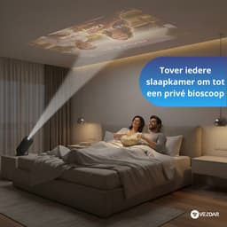 Vendar® YA350 Pro Mini Beamer 2025 – 350 ANSI Lumen – Inclusief HDMI Kabel - Smart Projector met 4K-ondersteuning – Geïntegreerd Android 14 – WiFi 6 & Bluetooth 5.4 – Voor iOS & Android – Thuisbioscoop – Zwart — thumbnail 4