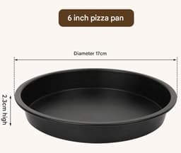 Set van vijf stuks (15 cm + 18 cm + 20 cm + 23 cm + 15 cm), verdikte cakevormen met koolstofstalen handvat, ronde accessoires voor huishoudelijke airfryer, antiaanbaklaag, bakmandje, pizzapan. — thumbnail 4