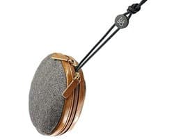 Bruine Tweed Hoes voor Bluetooth Luidsprekers - Visgraat Design