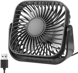 Mini USB Tafelventilator 10 cm - Stil, 360° Rotatie, 3 Snelheden voor Thuis en Kantoor — thumbnail 5