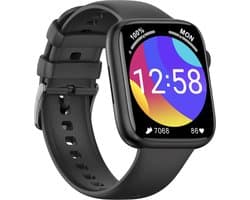 Smartwatch Rankos DT103 sporthorloge -Belfunctie -Sport Zwart siliconen Armband -Stappenteller -stijlvol -IP67 Waterbestendig -1.9 inch HD Vol Touchscreen - Voor Mannen&vrouwen- Hartslagmeter- Fitness Tracker - Slaapmonitor - Wekker- Voor ANDROID&IOS