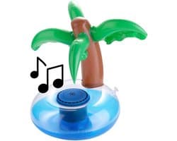 Drijvende Zwembad - Bekerhouder - Zwembadspeaker - Palmboom Eiland- Bluetooth - 21x21x25 cm