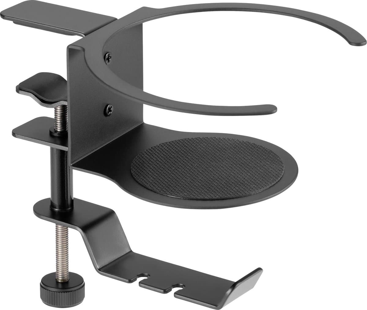 SpeaKa Professional SP-HCH-120 Koptelefoonhouder Geïntegreerde kabelvoering Zwart — afbeelding 1