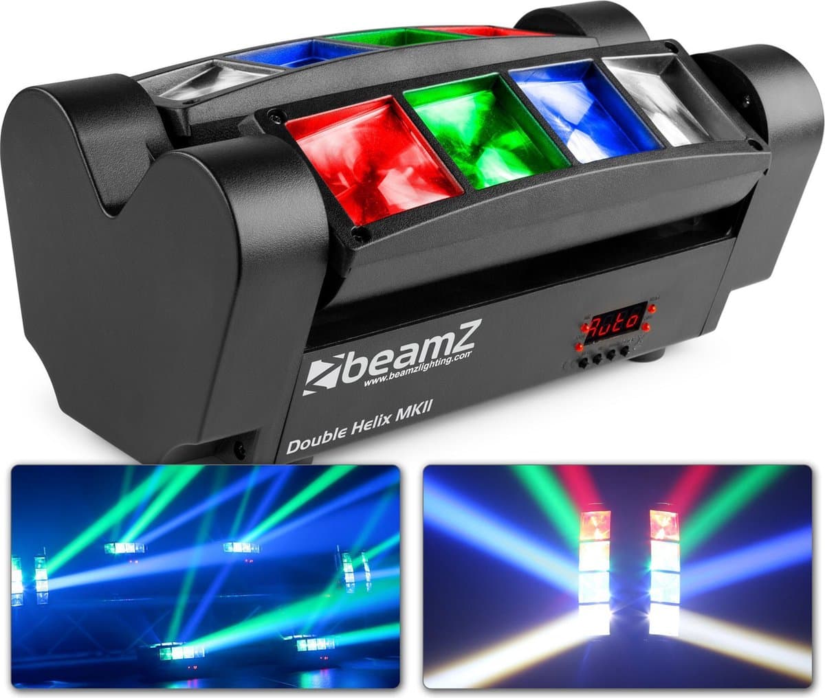 BeamZ MHL820 Double Helix - Spider moving head met 2 beweegbare barren met 4 LED's per bar — afbeelding 1