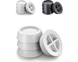 Trillingsdempers wasmachine – Set van 4 stuks – Wit - Voetjes wasmachine & droger - Wasmachine demper – Anti trillings / vibratie dempers pads – Antislip rubber – Trillingsmat – Antislipmat - Schokdempers wasmachine