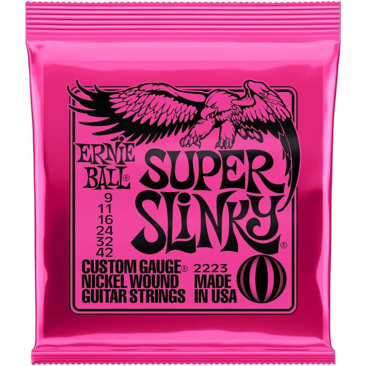 Ernie Ball Super Slinky - Elektrische Gitaarsnaren - Nickel Wound - Lichte Gauge - Hexagonale Kern - .009-.042 — afbeelding 1