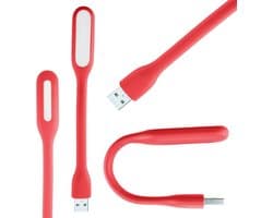 Flexibele USB LED Lamp - Laptop leeslampje - Rood