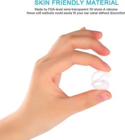 KELERINO. Anti-slip siliconen earhooks / earhoox / oorhaken geschikt voor Airpods 1 & 2 - Wit — thumbnail 5