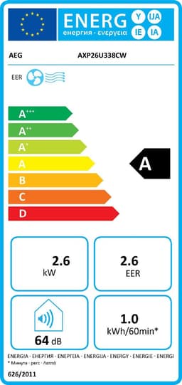AEG AXP26U338BW - Mobiele airco - Airco's - Airconditioning - Wit — thumbnail 2